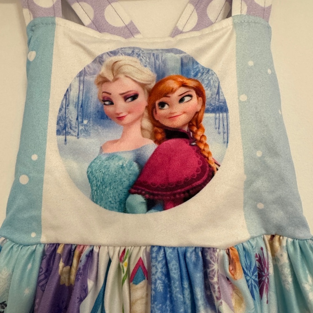 Disney Frozen Sisters 2T Dress - Picture 3 of 4